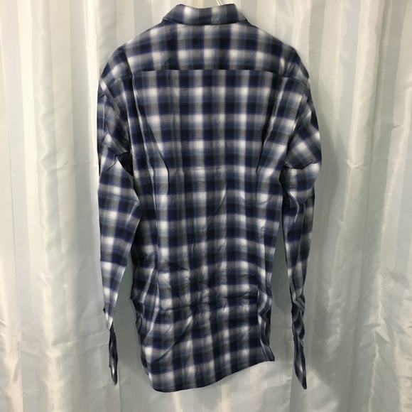 Hugo Boss Blue Plaid Men's Shirt, Size XL - Picture 2 of 6
